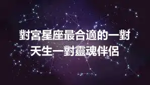 對宮星座最合適的一對  天生一對靈魂伴侶