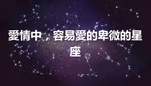 愛情中，容易愛的卑微的星座