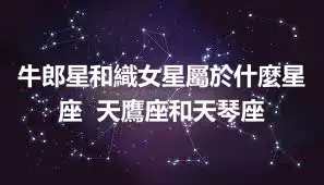 牛郎星和織女星屬於什麼星座  天鷹座和天琴座