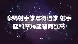 摩羯射手誰虐得過誰 射手座和摩羯座智商誰高