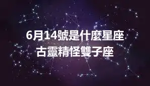 6月14號是什麼星座  古靈精怪雙子座