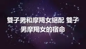 雙子男和摩羯女絕配 雙子男摩羯女的宿命