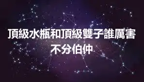 頂級水瓶和頂級雙子誰厲害  不分伯仲