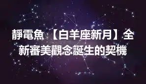 靜電魚 【白羊座新月】全新審美觀念誕生的契機