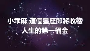 小乖麻 這個星座即將收穫人生的第一桶金