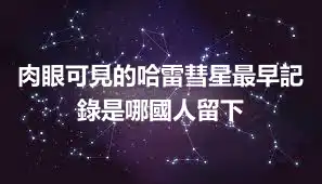 肉眼可見的哈雷彗星最早記錄是哪國人留下