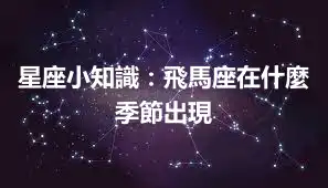 星座小知識：飛馬座在什麼季節出現