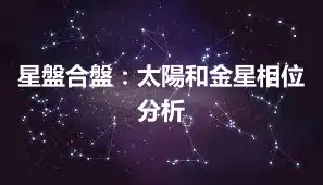 星盤合盤：太陽和金星相位分析