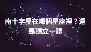 南十字星在哪個星座裡？還是獨立一體