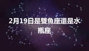 2月19日是雙魚座還是水瓶座
