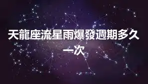 天龍座流星雨爆發週期多久一次