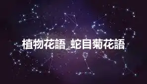 植物花語_蛇目菊花語