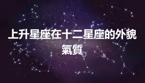 上升星座在十二星座的外貌氣質