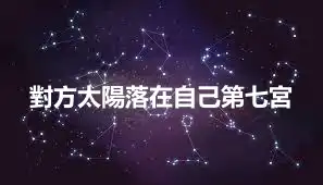 對方太陽落在自己第七宮
