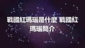 戰國紅瑪瑙是什麼 戰國紅瑪瑙簡介