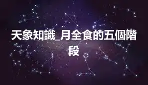 天象知識_月全食的五個階段