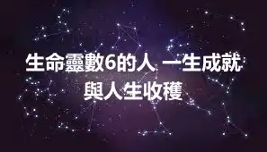 生命靈數6的人 一生成就與人生收穫