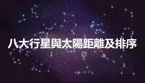 八大行星與太陽距離及排序