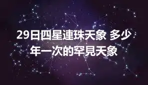 29日四星連珠天象 多少年一次的罕見天象