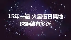 15年一遇 火星衝日與地球距離有多近