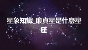 星象知識_廉貞星是什麼星座