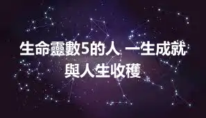 生命靈數5的人 一生成就與人生收穫