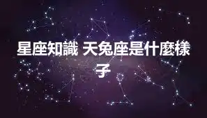 星座知識 天兔座是什麼樣子