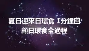 夏日迎來日環食 1分鐘回顧日環食全過程
