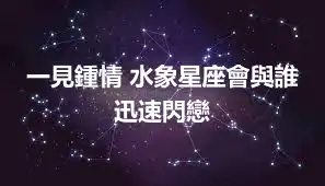 一見鍾情 水象星座會與誰迅速閃戀