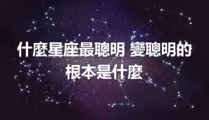 什麼星座最聰明 變聰明的根本是什麼