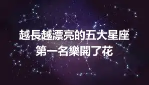 越長越漂亮的五大星座  第一名樂開了花
