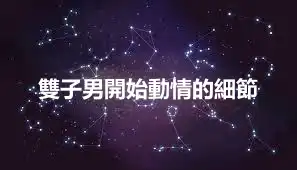 雙子男開始動情的細節