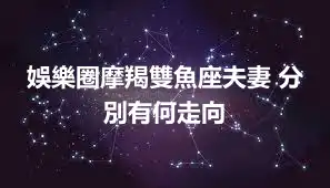 娛樂圈摩羯雙魚座夫妻 分別有何走向
