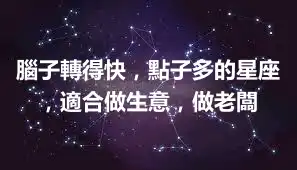 腦子轉得快，點子多的星座，適合做生意，做老闆