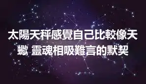 太陽天秤感覺自己比較像天蠍 靈魂相吸難言的默契