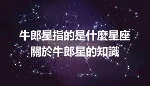 牛郎星指的是什麼星座  關於牛郎星的知識