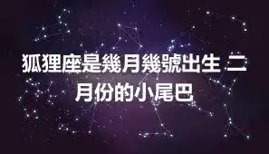 狐狸座是幾月幾號出生 二月份的小尾巴