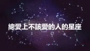 總愛上不該愛的人的星座