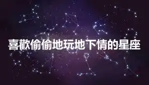 喜歡偷偷地玩地下情的星座