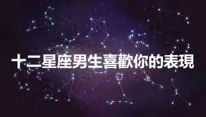 十二星座男生喜歡你的表現