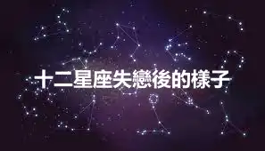 十二星座失戀後的樣子