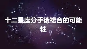 十二星座分手後複合的可能性
