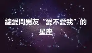 總愛問男友“愛不愛我”的星座