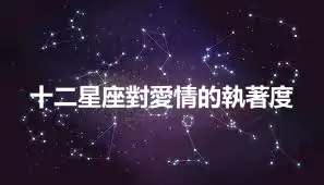 十二星座對愛情的執著度