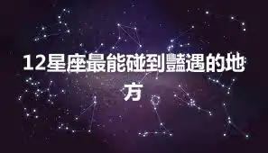 12星座最能碰到豔遇的地方