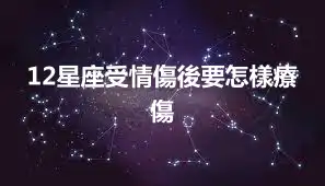 12星座受情傷後要怎樣療傷