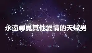 永遠尋覓其他愛情的天蠍男