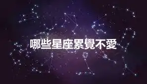哪些星座累覺不愛