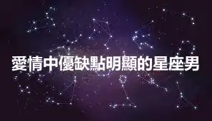 愛情中優缺點明顯的星座男