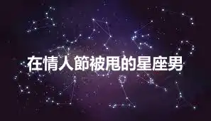 在情人節被甩的星座男